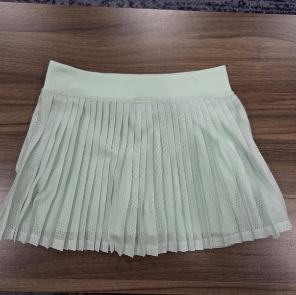 Free People Movement Rally Pleated Mini Skirt Skort Pistachio Size M - Picture 2 of 8